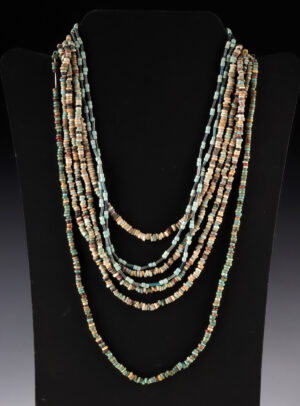 Lot 104, Auction 3/19/2026: Four Egyptian Faience Necklaces