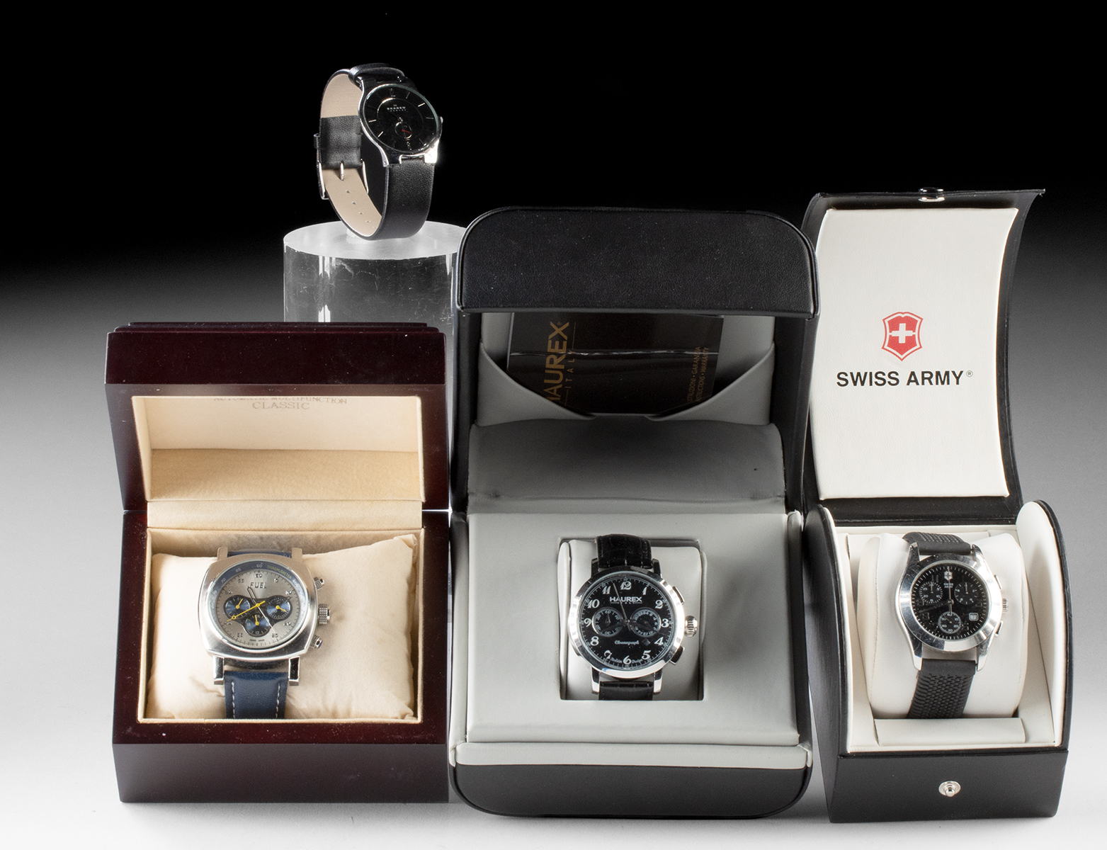 Lot 322a, Auction 3/19/2026: Four Assorted Men's Dress Wristwatches