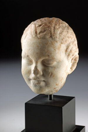 Roman Marble Portrait Head of a Child - Julio-Claudian