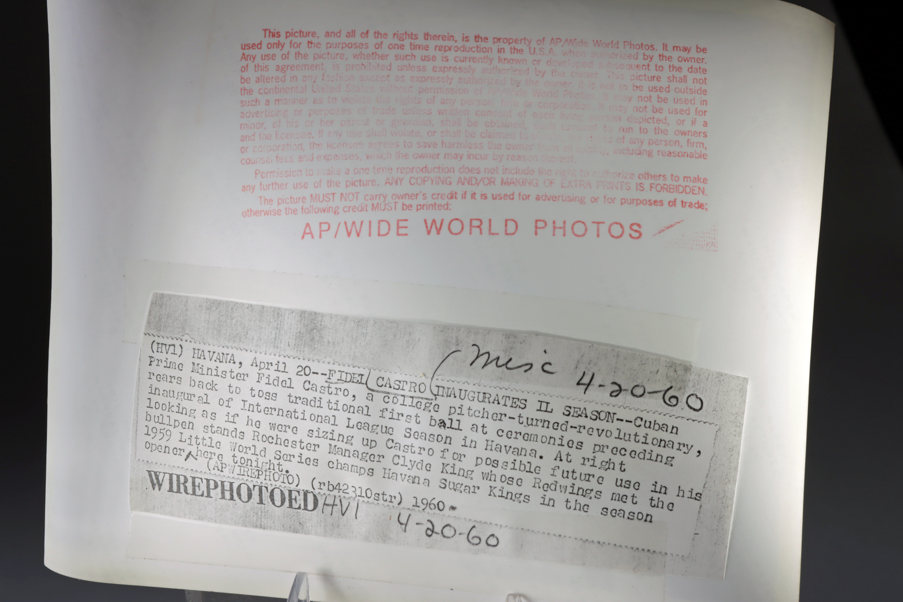 Lot 200, Auction 4/3/2026: 1960 Fidel Castro & 1930s Photo Prints of Cuba - Image 3