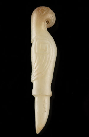Lot 199, Auction 4/20/2026: Chinese Archaistic Jade Parrot Pendant