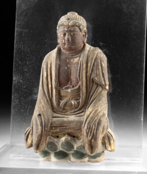 Lot 177a, Auction 4/20/2026: Chinese Ming Gilt Pottery Buddha Relief