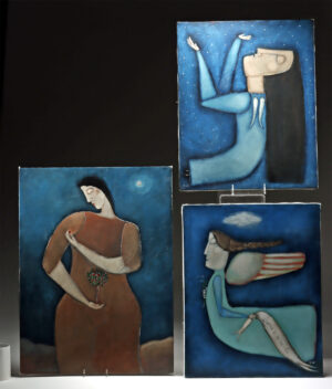 Lot 294, Auction 4/20/2026: 3 Paintings by Rose Walton - Angels and Eve