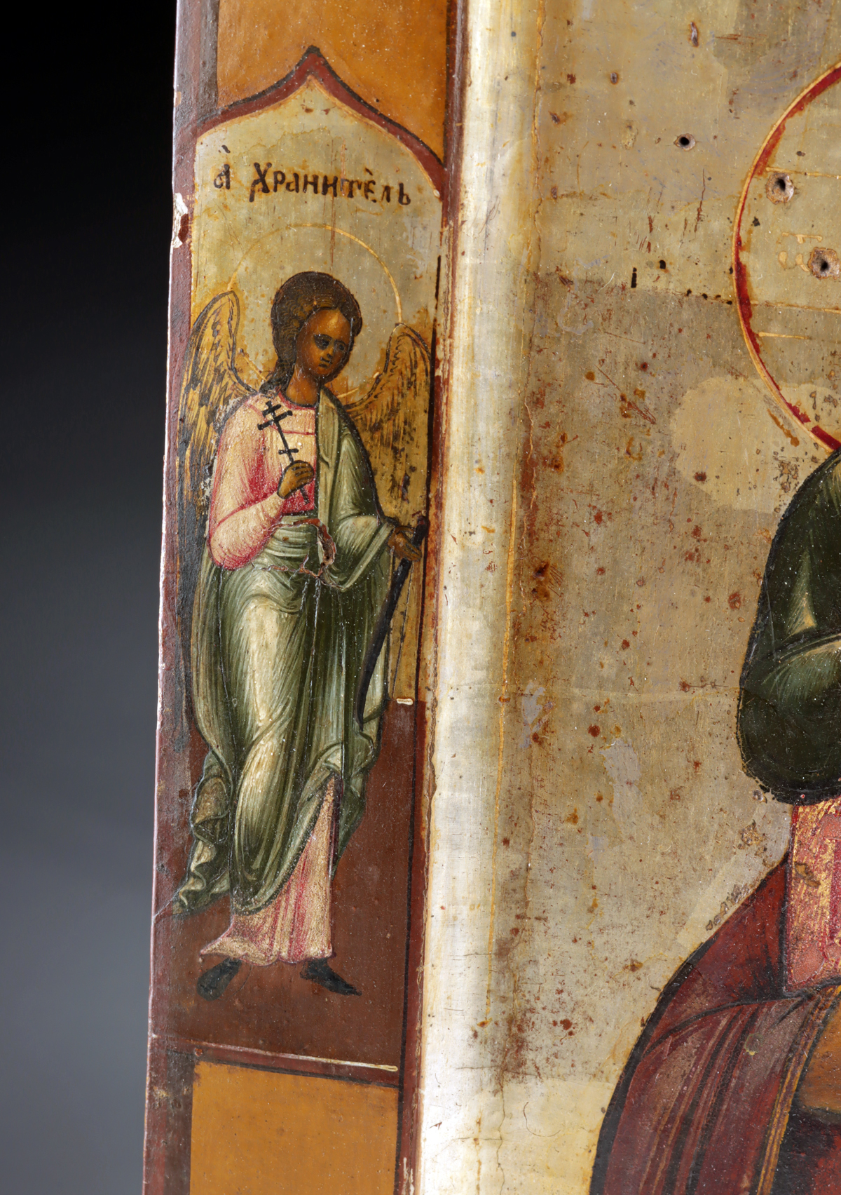 Lot 227, Auction 4/3/2026: 19th C. Gilt & Silvered Three-Handed Mother of God Icon - Image 4