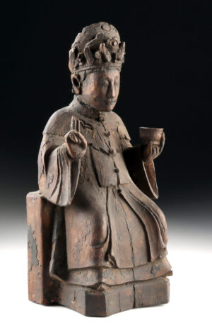Lot 183, Auction 4/20/2026: Chinese Qing Altar Deity - Queen Mother of the West
