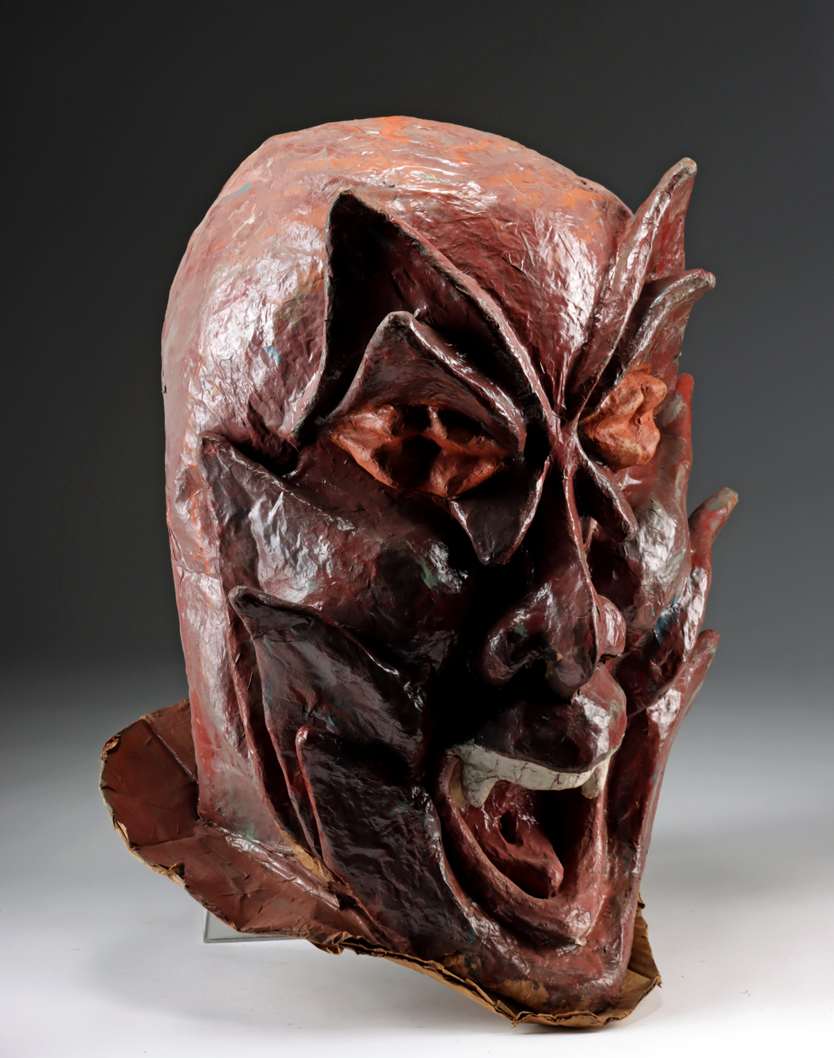 Lot 76b, Auction 4/12/2026: 1980s African Papier-Mache Carnival Mask Devil - Image 3