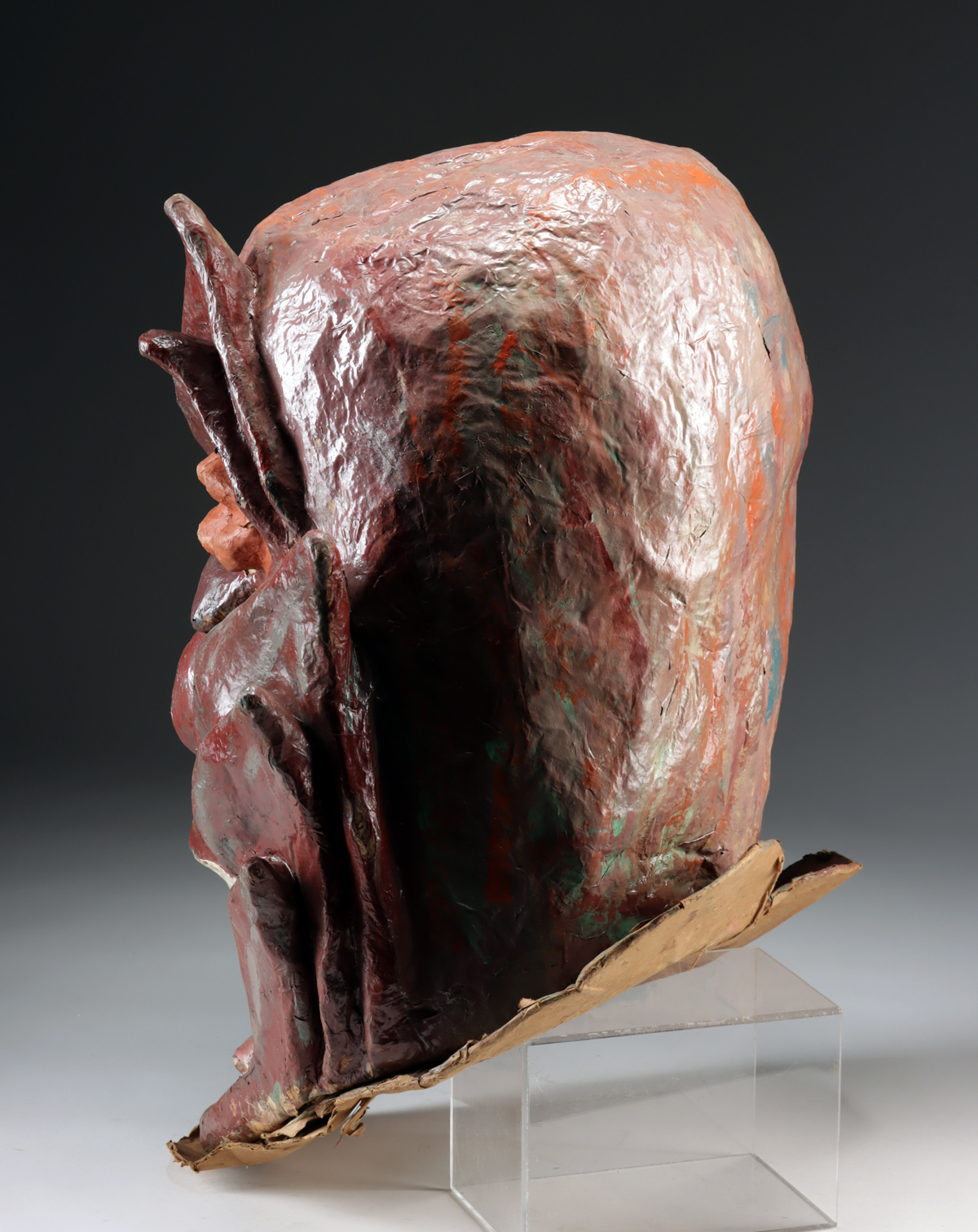 Lot 76b, Auction 4/12/2026: 1980s African Papier-Mache Carnival Mask Devil - Image 4