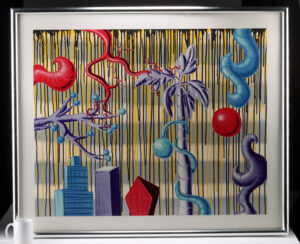 Lot 253, Auction 4/3/2026: Kenny Scharf Silksreen - "Acid Rain" (1988)
