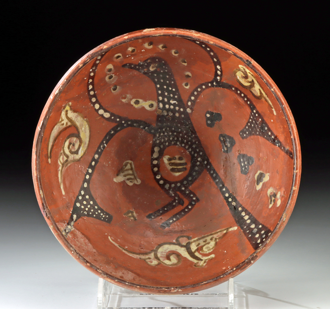 Lot 91, Auction 4/12/2026: 9th C. Persian Nishapur Pottery Bowl Bird Motif - Image 3