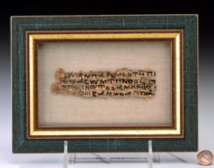 Lot 139, Auction 4/20/2026: Egyptian Coptic Letter Fragment in Sahidic Script
