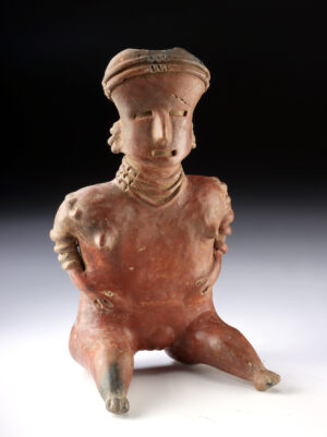 Lot 56, Auction 4/12/2026: Nayarit Pottery Nude Female w/ Scarification & Jewelry