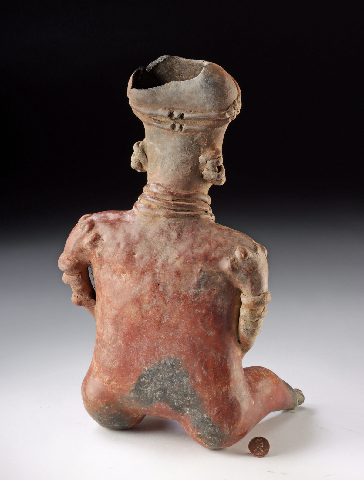 Lot 56, Auction 4/12/2026: Nayarit Pottery Nude Female w/ Scarification & Jewelry - Image 4