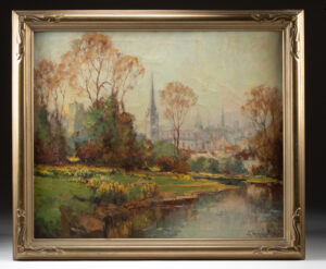 Lot 239, Auction 4/3/2026: George Thompson Pritchard Painting - Cityscape