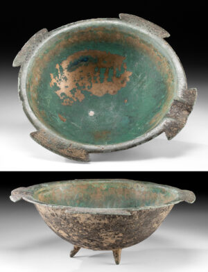 Lot 164, Auction 4/20/2026: Islamic Bronze Incense Tripod, Kufic Inscriptions