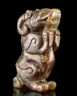 Lot 183a, Auction 4/20/2026: Qing Dynasty Stone Carving of Mythical Beast