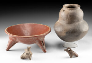 Lot 54, Auction 4/20/2026: Chupicuaro Bowl, Casas Grandes Jar & 2 Colima Whistles