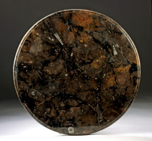 Lot 22, Auction 4/12/2026: Polished Orthoceras & Ammonite Fossil Slab Table Top