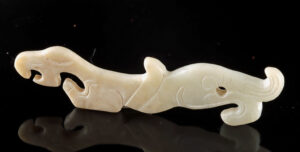 Lot 109, Auction 4/12/2026: Chinese White Jade Pixiu Charm With Piercing