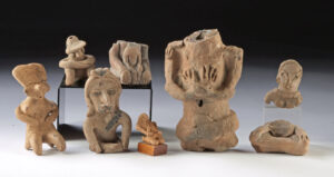 Lot 58a, Auction 4/12/2026: Mesoamerican Pottery Figures - 8 Piece Lot