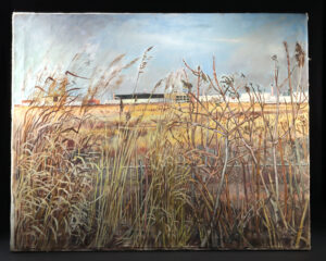 Lot 158, Auction 4/12/2026: Edith Kramer Painting  "Tanks und Graser" (1990)