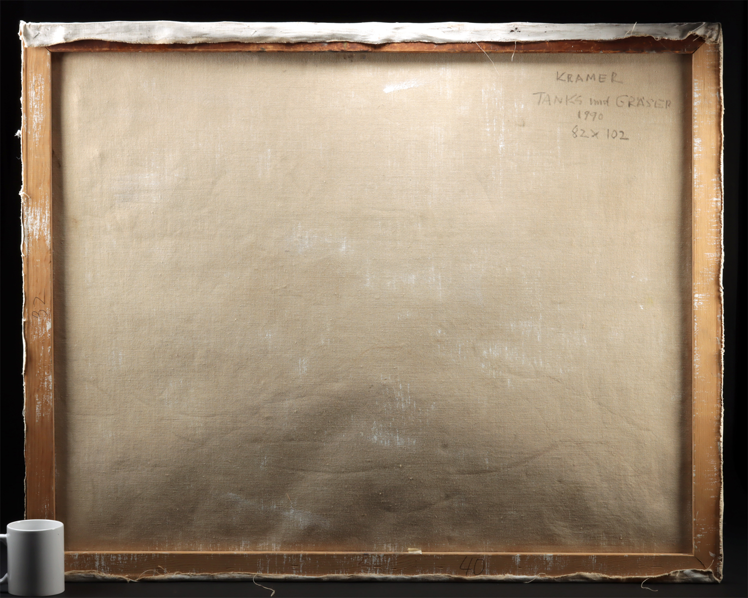 Lot 158, Auction 4/12/2026: Edith Kramer Painting "Tanks und Graser" (1990) - Image 3