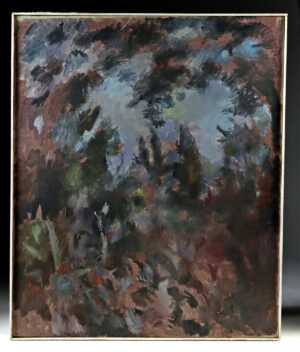Lot 237, Auction 4/3/2026: Edith Kramer Painting "Moonlit Woods" (1971)