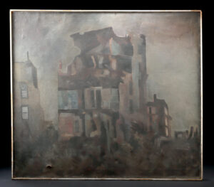 Lot 157, Auction 4/12/2026: Edith Kramer Painting - NYC Derelict House (1968)