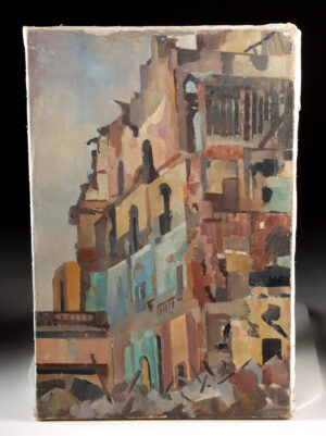 Lot 258, Auction 4/20/2026: Edith Kramer Painting "Exposed Exterior" (1960)