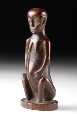 Lot 75b, Auction 4/12/2026: 19th C. African Lega Ivory Seated Nude Female Figure