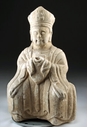 Lot 179a, Auction 4/20/2026: Ming Dynasty Stone Guanyin Bodhisattva of Compassion