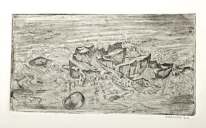 Lot 265, Auction 4/20/2026: Edith Kramer Engraving "Cranberry Isles, Maine" (1962)