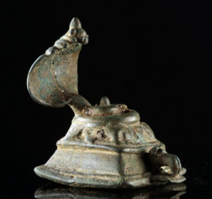 Lot 97, Auction 4/12/2026: 15th C. Indian Bronze Lingam With Naga