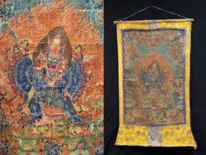 Lot 168a, Auction 4/20/2026: Superb Consecrated Tibetan Thangka Yamantaka & Mantras