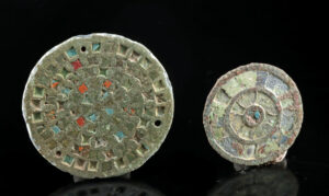 Lot 155a, Auction 4/20/2026: Pair of Roman Bronze and Lead Enamel Brooches