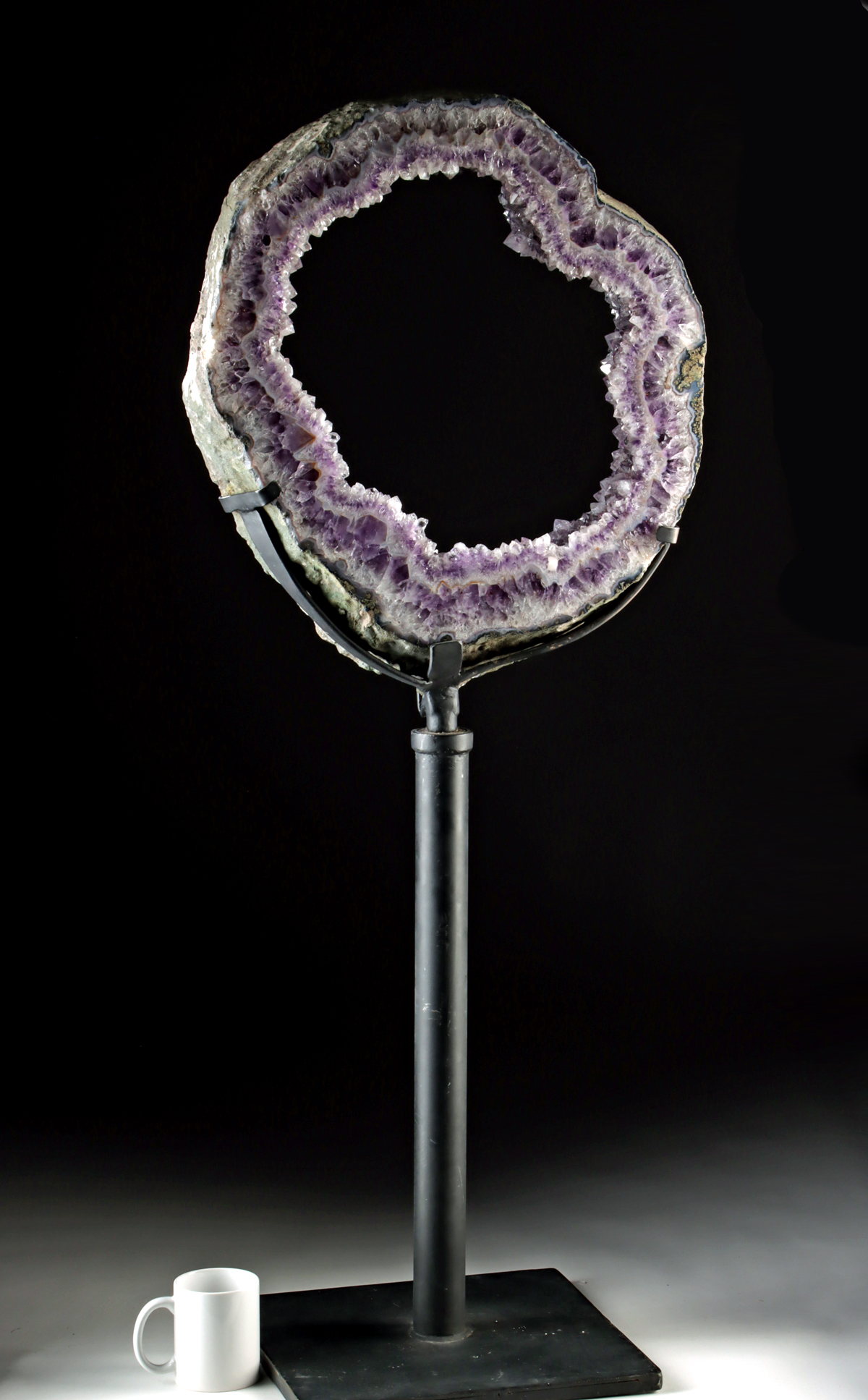 Lot 6, Auction 4/12/2026: Huge Amethyst Geode on Stand, Natural Crystal Display