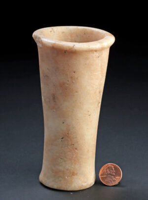 Lot 128a, Auction 4/3/2026: Egyptian Early Dynastic Alabaster Cylindrical Jar