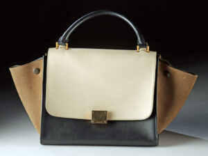 Lot 142c, Auction 4/12/2026: Celine Tricolor Leather Trapeze Bag (2014)