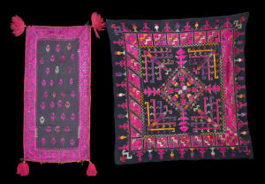 Lot 167, Auction 4/20/2026: Afghan Pillowcase & Swat Valley Silk Embroidery Textile