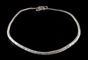 Lot 148b, Auction 4/20/2026: Thracian Silver Torque Bracelet w/ Incised Decoration