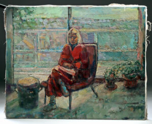 Lot 270, Auction 4/20/2026: Arthur Knebel Painting - Seated Woman Reading (1997)