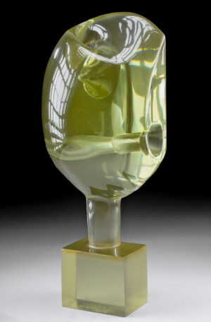Lot 162, Auction 4/12/2026: Roman A. Clef 1978 Abstract Lucite Green Sculpture