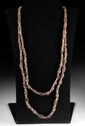 Lot 147a, Auction 4/20/2026: Romano-Egyptian Faience & Carnelian Bead Necklace