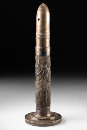 Lot 221, Auction 4/3/2026: WWI Silver-Plated Shell Trench Art - Dancers