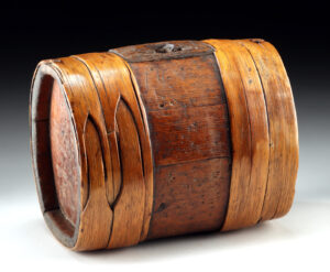 Lot 225, Auction 4/3/2026: European 18th C. Wooden Barrel Costrel Canteen Vessel