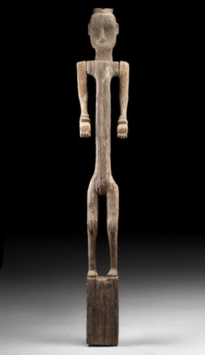 Lot 102, Auction 4/20/2026: Tall Dayak Wood Hampatong Figure - Ancestral Guardian