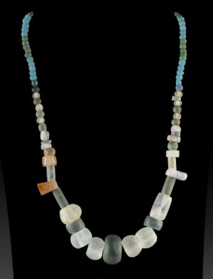 Lot 233, Auction 4/20/2026: Multi-Cultural Stone, Faience & Glass Bead Necklace
