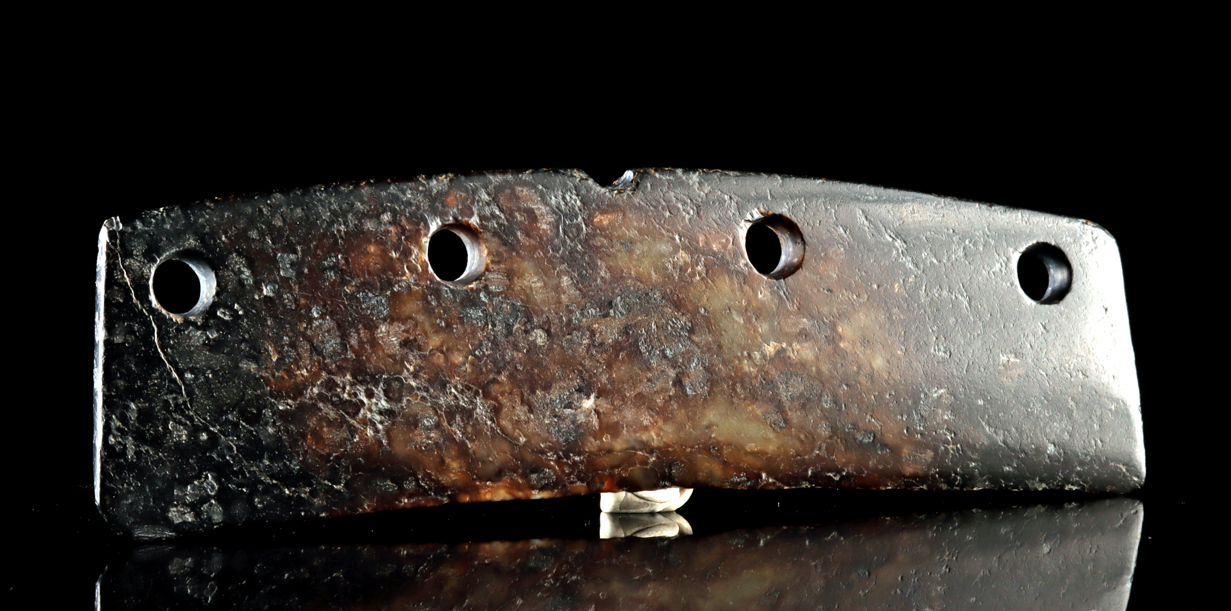 Lot 100, Auction 4/12/2026: Chinese Neolithic Qijia Nephrite Jade Dao Blade