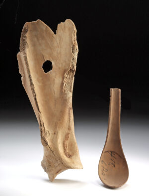 Lot 33, Auction 4/20/2026: Native American Bison Scapula & Cedar Potlatch Spoon