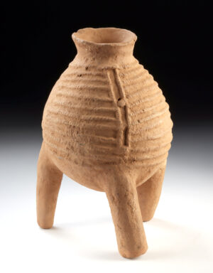 Lot 81, Auction 4/20/2026: West African Bura Pottery Tripod Vessel