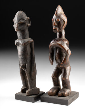 Lot 101, Auction 4/20/2026: Two African Wood Nude Figures - Bembe & Chamba